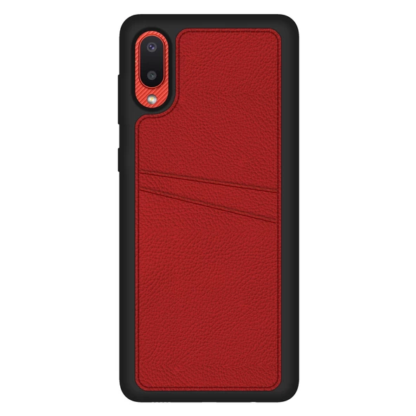 FitCase Samsung Galaxy A02 Kılıf Proda Deri Çift Kartlık Cepli Kapak - 2