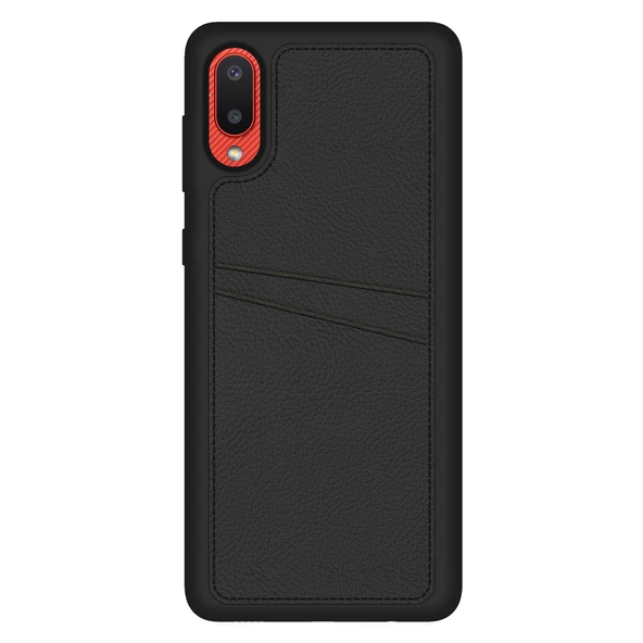 FitCase Samsung Galaxy A02 Kılıf Proda Deri Çift Kartlık Cepli Kapak - 5