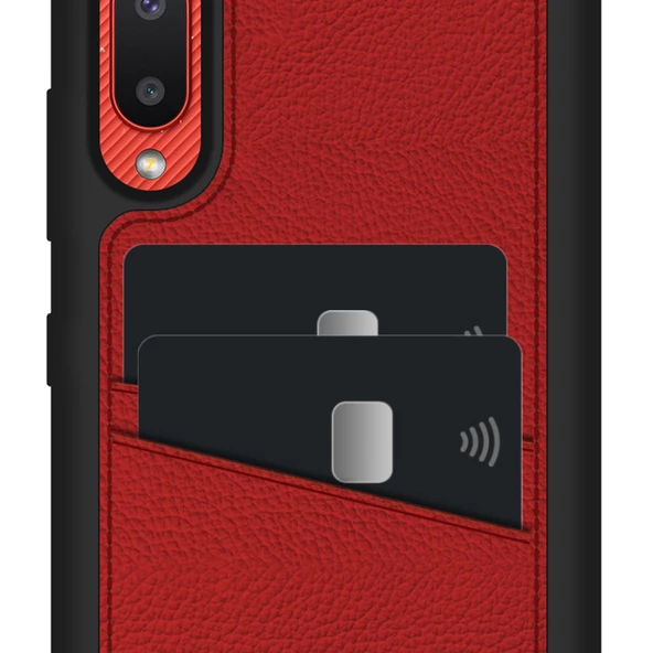 FitCase Samsung Galaxy A02 Kılıf Proda Deri Çift Kartlık Cepli Kapak - 3