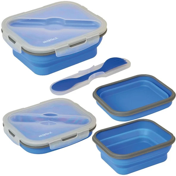 Nurgaz Silikon Katlanabilir Tek Gözlü Yemek Seti - 2