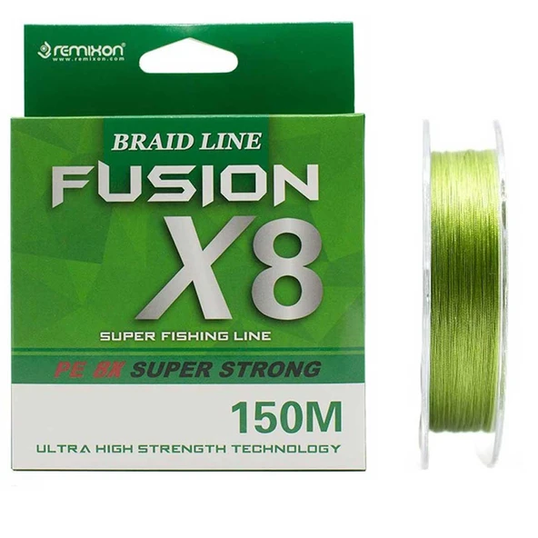 Remixon Fusion x8 Green İp Olta Misinası 150mt - 2