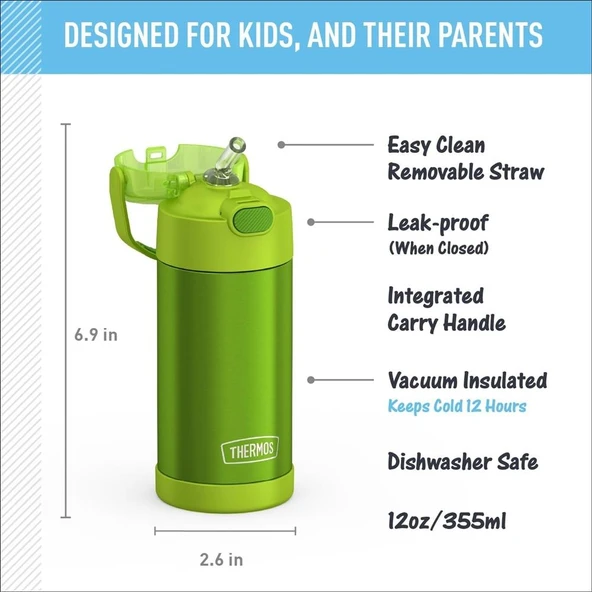 Thermos F401 Funtainer SS Çocuk Pipetli Termos 0,355 Lt - 10