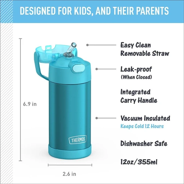 Thermos F401 Funtainer SS Çocuk Pipetli Termos 0,355 Lt - 11