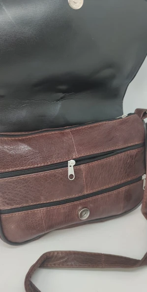 Deri Yumuşak Çapraz Çanta - Resim 3