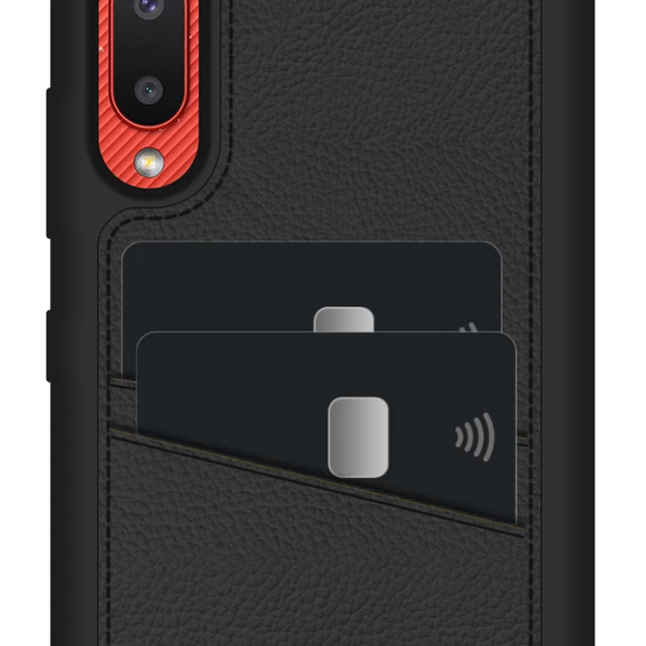 FitCase Samsung Galaxy A02 Kılıf Proda Deri Çift Kartlık Cepli Kapak - 6