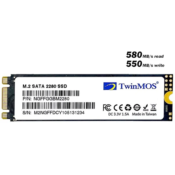 TwinMOS Internal 1TB M.2 2280 SATA3 SSD