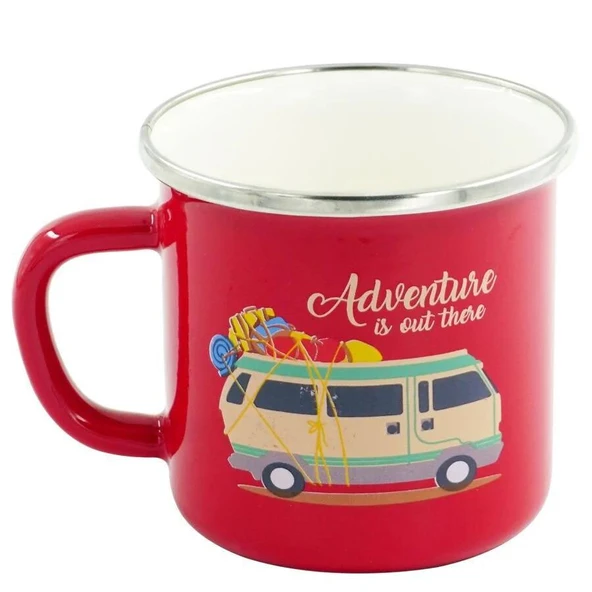 Orcamp Retro Emaye Kupa Bardak 330 cc [Karavan] - 3