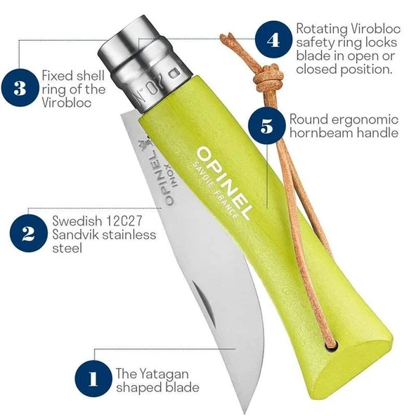 Opinel Inox Trekking No 7 Paslanmaz Çelik Çakı - 6