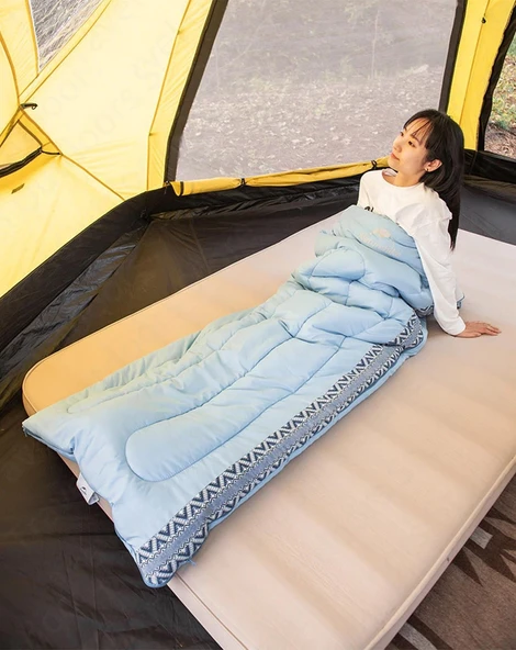 Naturehike L250 Zarf Tarzı Kapüşonlu Uyku Tulumu -10°C  MAVİ Right - 7