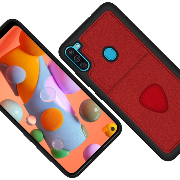 FitCase Samsung Galaxy A11 / M11 Kılıf Proda Deri Tek Kartlık Cepli Kapak - 3