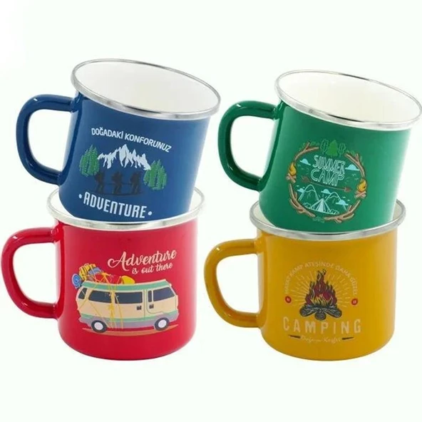 Orcamp Retro Emaye Kupa Bardak 330 cc [Summer Camp] - 2