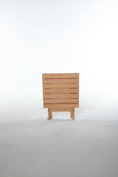 WoodenWorker Katlanır Sehpa Ahşap - 4