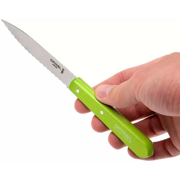 Opinel Essential No:113 Paslanmaz Çelik Tırtıklı Soyma Bıçağı - 4