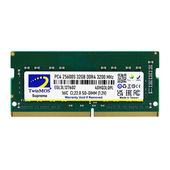 TwinMOS 32GB DDR4 3200MHz (MDD432GB3200N)(NB)