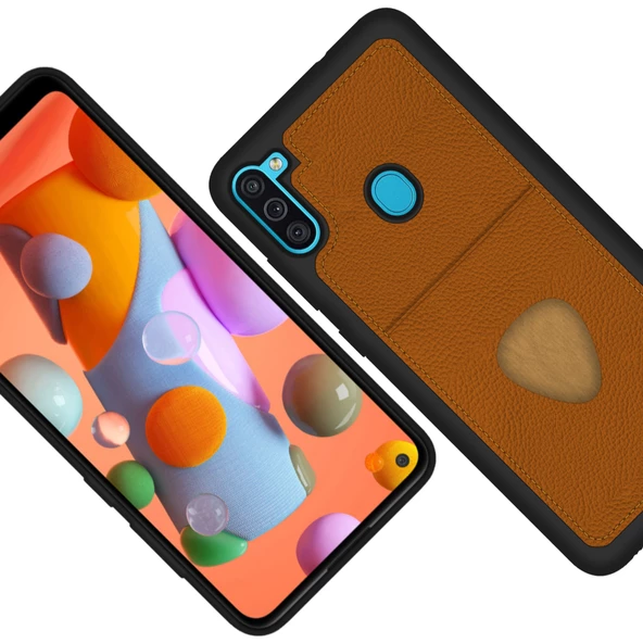 FitCase Samsung Galaxy A11 / M11 Kılıf Proda Deri Tek Kartlık Cepli Kapak - 7