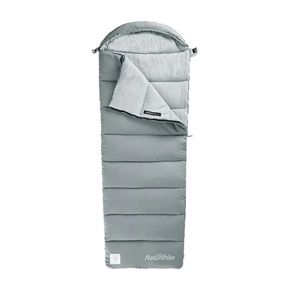 Naturehike M400 Pongee Pamuklu Uyku Tulumu -18°C  GRİ Right - 1