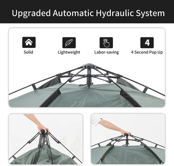 Naturehike 4 Kişilik Otomatik Kamp Çadırı - 3