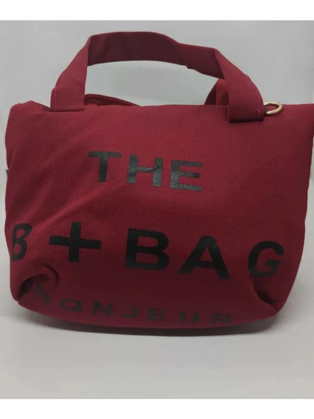 Tote Bag Baskılı Bordo Bez Çanta ürün görseli