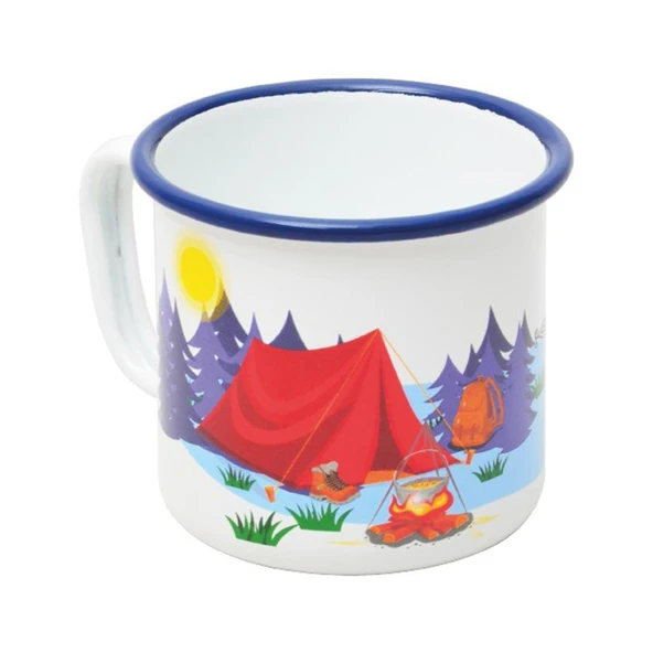 Campout Emaye Kupa Beyaz Çadır - Resim 3