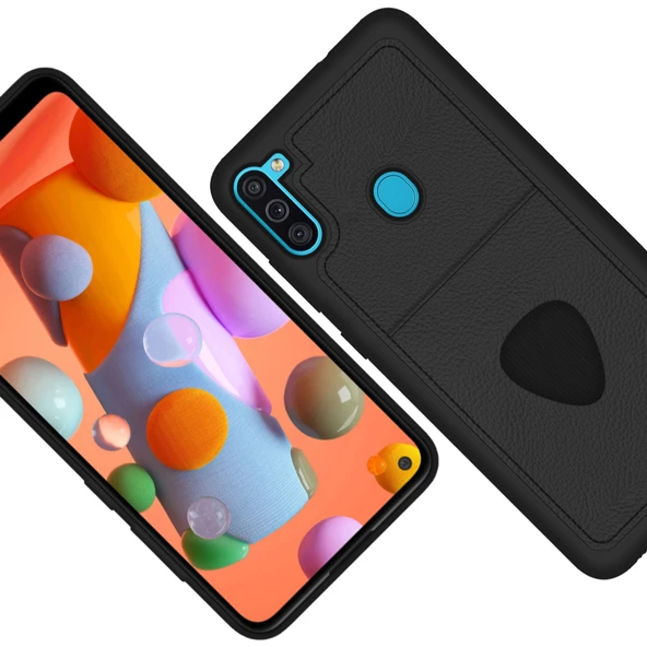 FitCase Samsung Galaxy A11 / M11 Kılıf Proda Deri Tek Kartlık Cepli Kapak - 5