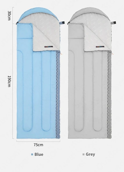 Naturehike L250 Zarf Tarzı Kapüşonlu Uyku Tulumu -10°C  MAVİ Right - 11