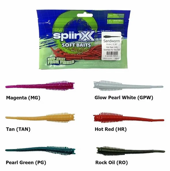 Spiinx Sandworm Silikon 6cm Lrf Silikon Yem ürün görseli 1
