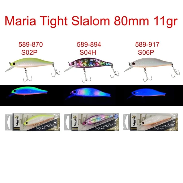 Maria Tight Slalom 80 mm 11 gr Sinking Suni Yem - Resim 3