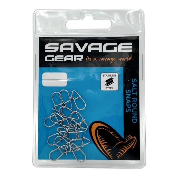Savage Gear Salt Round Snaps Klips  Stainless Steel XS - 6
