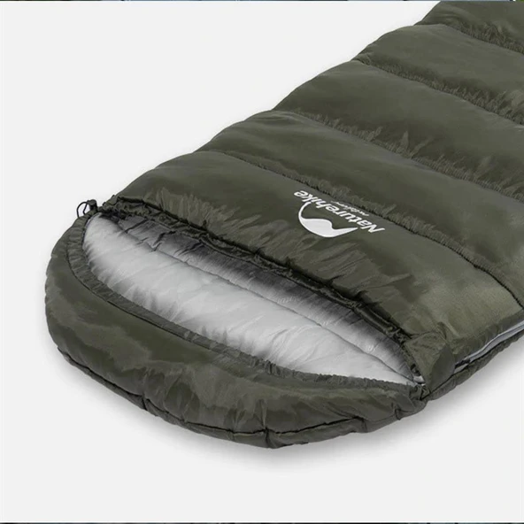 Naturehike U350S Zarf Tarzı Kapüşonlu Uyku Tulumu -17°C  HAKİ Left - 3