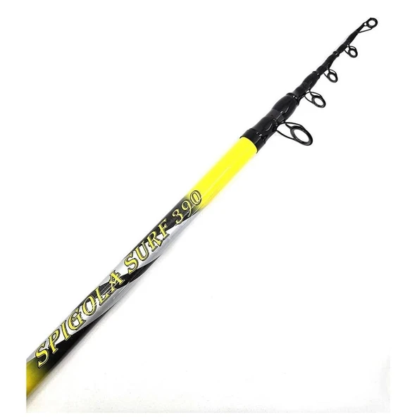 Kendo Spigola Surf 100-200gr Teleskopik Surf Kamışı  SİYAH/SARI 420 CM - Resim 2