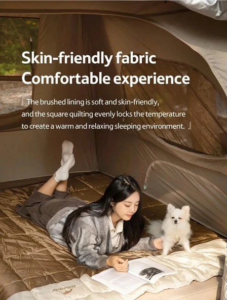 Naturehike LT250 Zarf Tarzı Pamuklu Uyku Tulumu -11°C  Army Green Left - 6