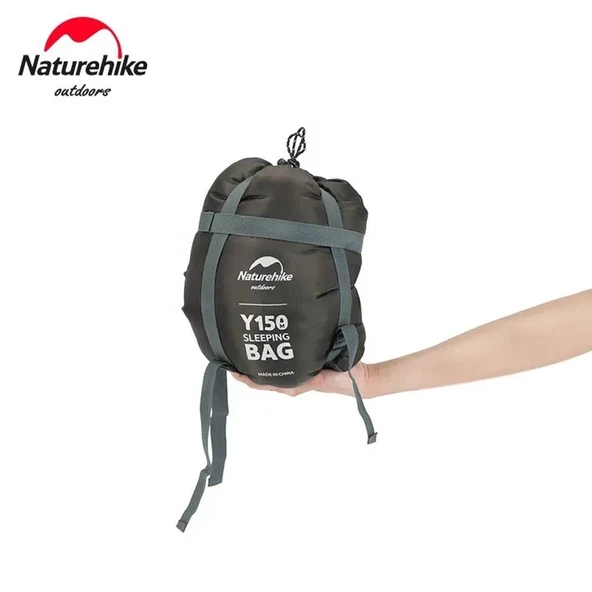 Naturehike Y150L Zarf Tarzı Kapüşonlu Pamuklu Uyku Tulumu -6°C  YEŞİL Right - Resim 5