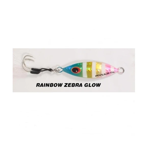 Ryuji Slow King Jig Yem  Rainbow Zebra Glow 40 Gr - Resim 2