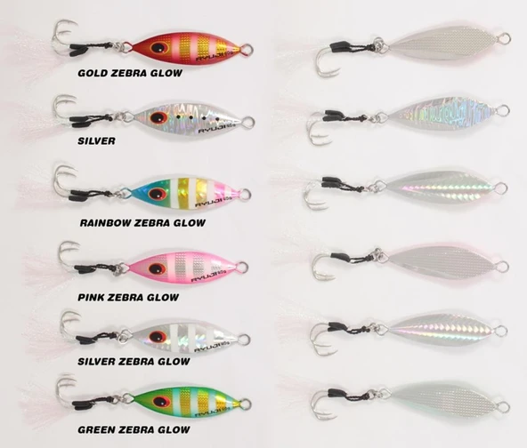 Ryuji Slow King Jig Yem  Green Zebra Glow 40 Gr - Resim 3