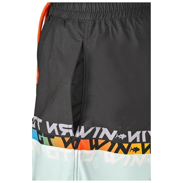 Fujin Pro Angler Short Mayo Anthracite Turquoise - Resim 5