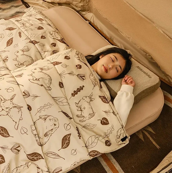 Naturehike Cute Mud Rabbit MT300 Zarf Trazı Pamuklu Uyku Tulumu -13°C Laurel Right - 10