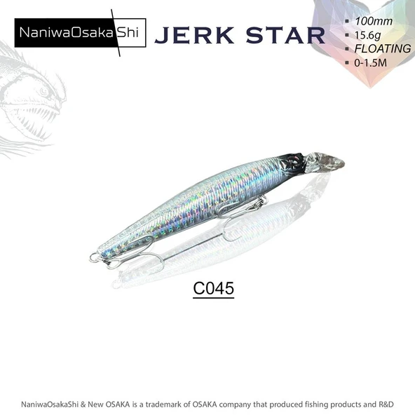 NaniwaOsakaShi JerkStar 100 mm 15.6 gr Floating Maket Balık - 4