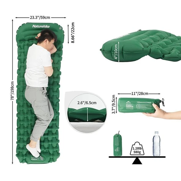 Naturehike FC-12 Infatable Şişme Kamp Matı - 2
