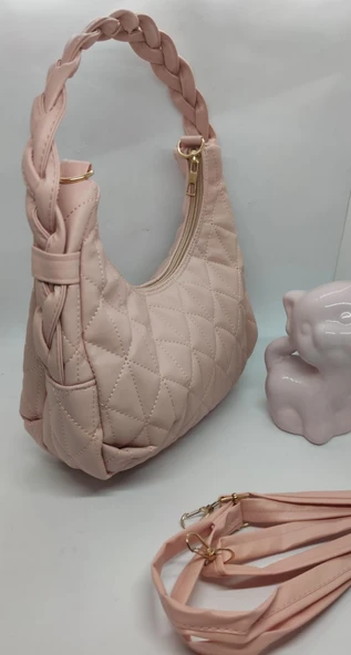 Saç Örgüsü Kulplu Kadın Kol Çantası ürün görseli