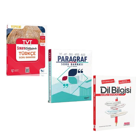 Sınav Yayınları TYT Türkçe Aromat Paragraf ve AKM Dil Bilgisi Soru Bankası Seti 3 Kitap