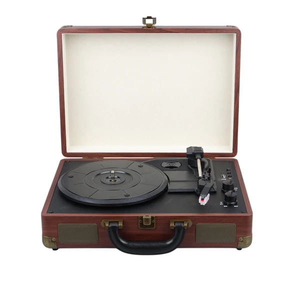 MAGICVOICE PU16 RETRO VİNTAGE ÇANTA PİKAP - RADYO - BLUETOOTH - USB MP3 ÇALAR 350X255X115MM - 2