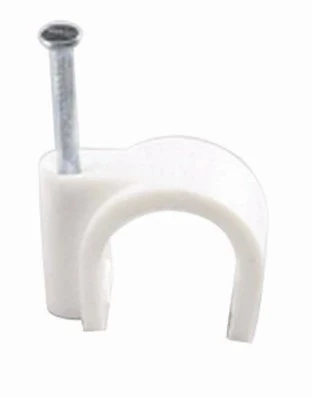 No:7 Beton Çivili Kablo Tutturma Kroşe NO:7 (100 lü Pk.) Beyaz Plastik - 3