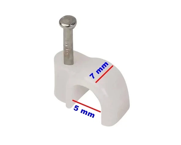 No:1 (10lu pk.) Beton Çivili Kablo Tutturma Kroşe (10 Lu Paket)