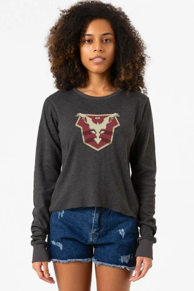 Jupiters Legacy Utopian Chest Füme Ekstra Uzunkol Sweatshirt ürün görseli