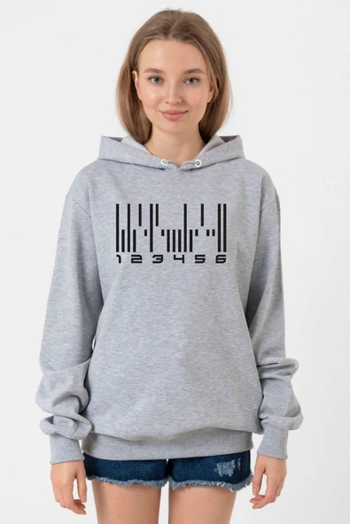 Dark Matter The Android Barcode Grimelanj Kadın 3ip Kapşonlu Sweatshirt ürün görseli