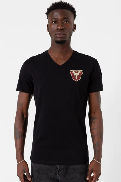 Jupiters Legacy Utopian Chest Siyah Erkek V yaka Tshirt