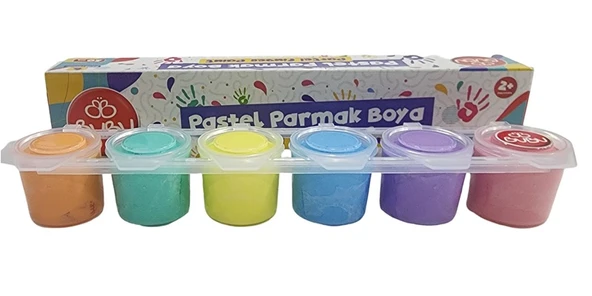 BU-BU PARMAK BOYA 6 RENK PASTEL 6x20ML