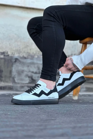 Terzi Bey Tb160 Beyaz Siyah Erkek Casual Ayakkabı - Resim 3