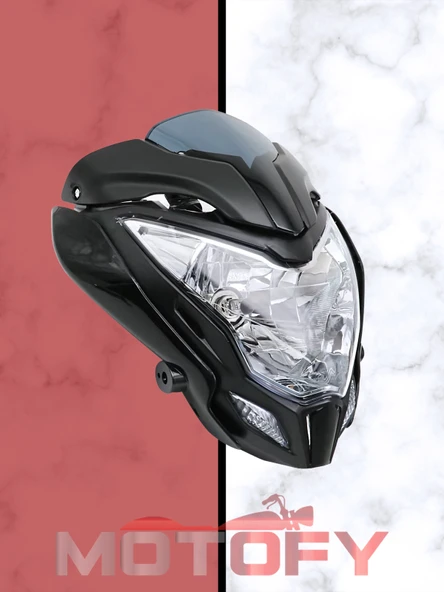 BAJAJ PULSAR NS 200 FAR SİPERLİK CAMI VE FAR GRENAJI KOMPLE TAKIM OEM - E BELGELİ AMPÜLLER DAHİL