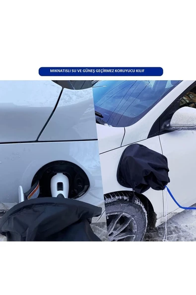 Birben Elektrikli Araç Şarj Cihazı Kılıfı Su Geçirmez Mıknatıslı Koruyucu Kılıf Şarj Fiş Kılıfı - Resim 3